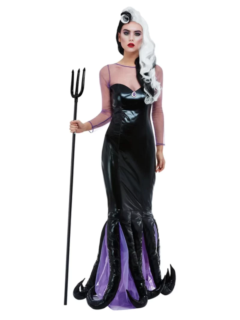 Evil Sea Witch (Ursula) Ladies Halloween Fancy Dress Costume - Image 2