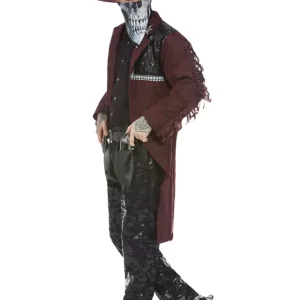 Deluxe Dark Spirit Western Cowboy Men's Halloween Fancy Dress Costume - Image 4