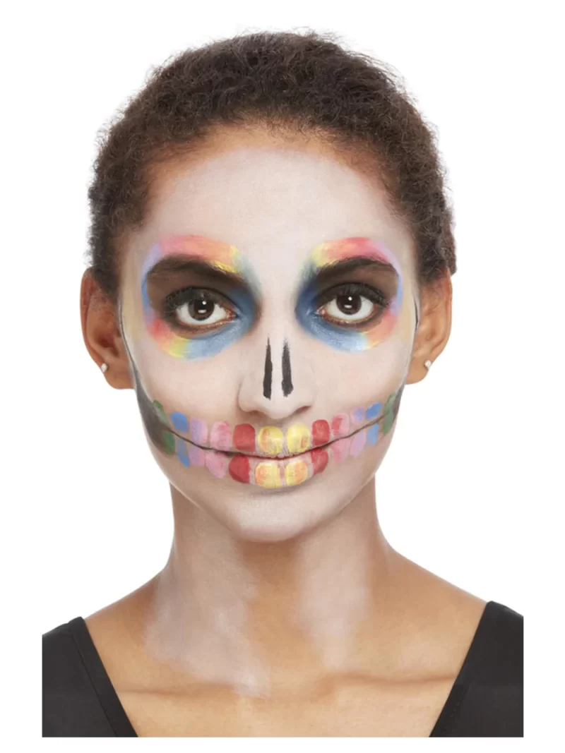 Smiffys Make-Up Face Paint Bright Day Of Dead Kit - Image 3