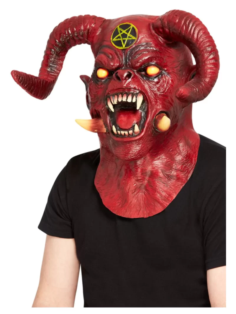 Deluxe Satanic Devil Overhead & Neck Mask