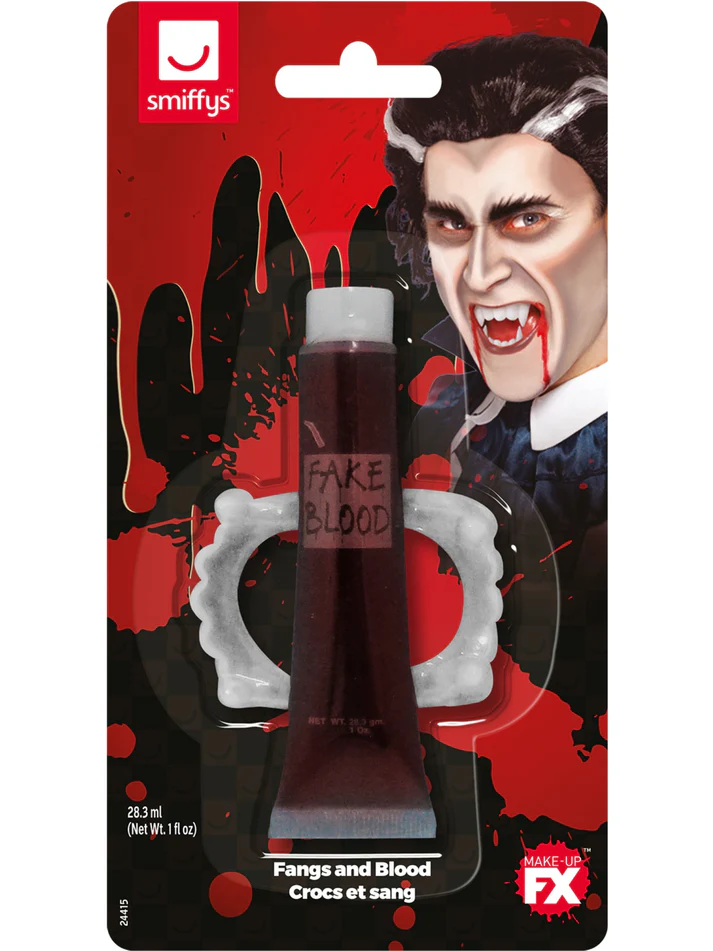 Smiffys Make-Up FX, Vampire Fangs & Blood