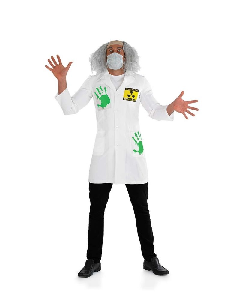 Light Up Lab Coat Men's Halloween Fancy Dress Costume