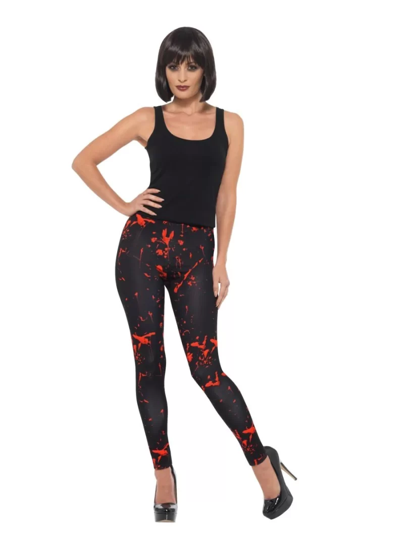 Horror Zombie Leggings With Blood Splatters