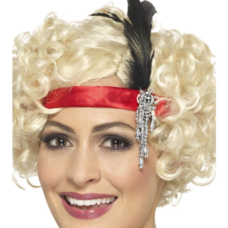 Red Satin Charleston/Flapper Headband