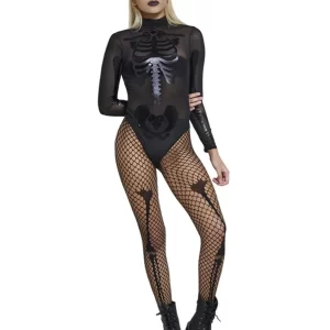 Fever Sheer Skeleton Bodysuit Leotard