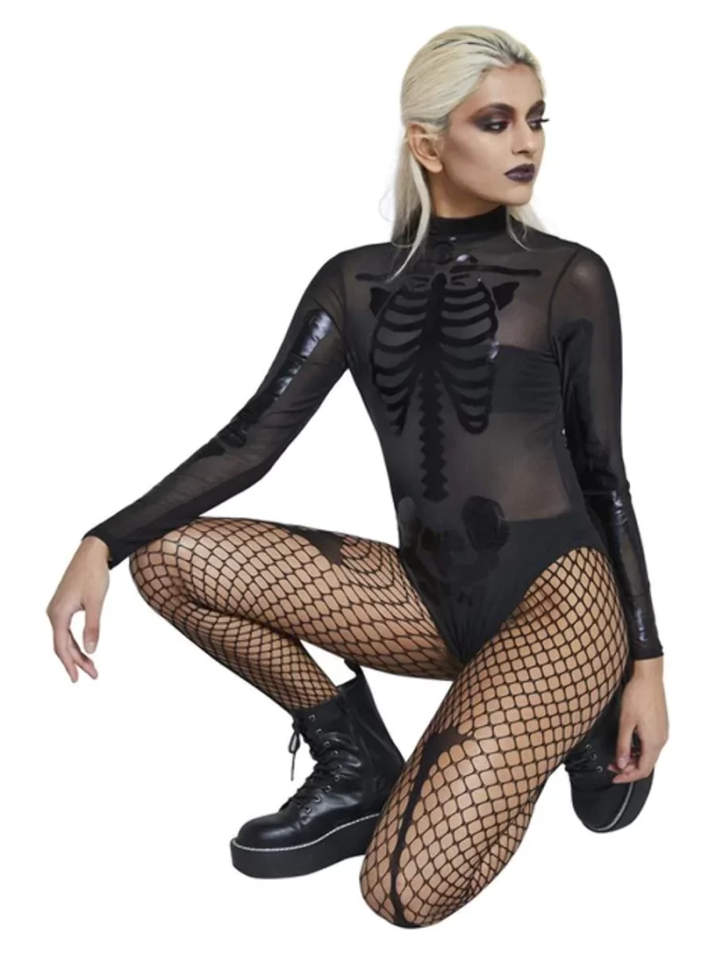 Fever Sheer Skeleton Bodysuit Leotard - Image 2