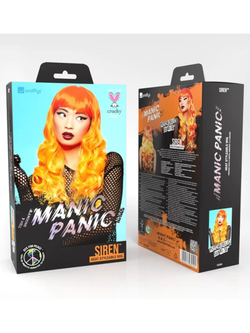 Manic Panic Psychedelic Pumpkin Sunrise Siren Orange Wig - Image 4