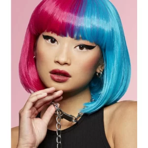 Manic Panic Pink Blue Valentine Glam Doll Wig