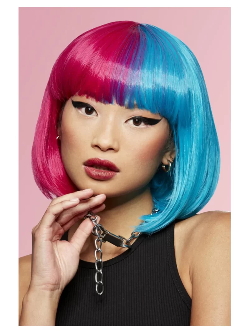 Manic Panic Pink Blue Valentine Glam Doll Wig