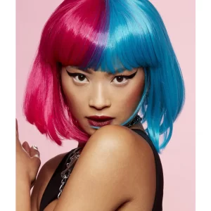 Manic Panic Pink Blue Valentine Glam Doll Wig - Image 2