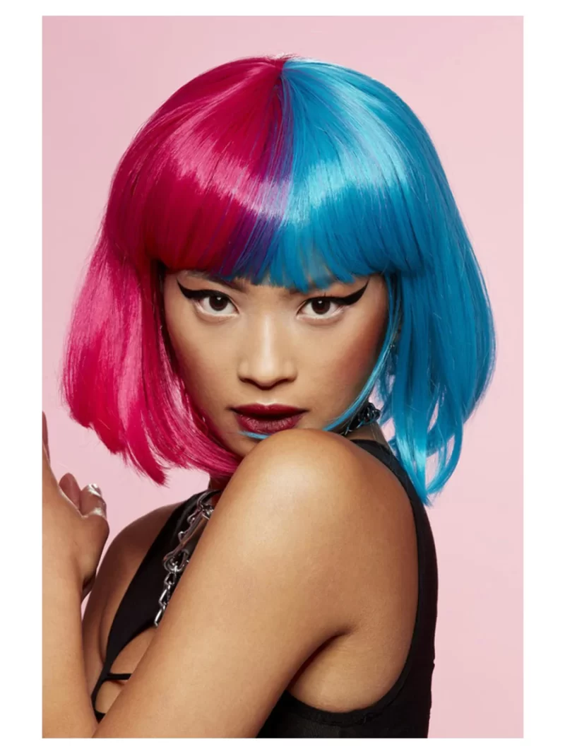 Manic Panic Pink Blue Valentine Glam Doll Wig - Image 2