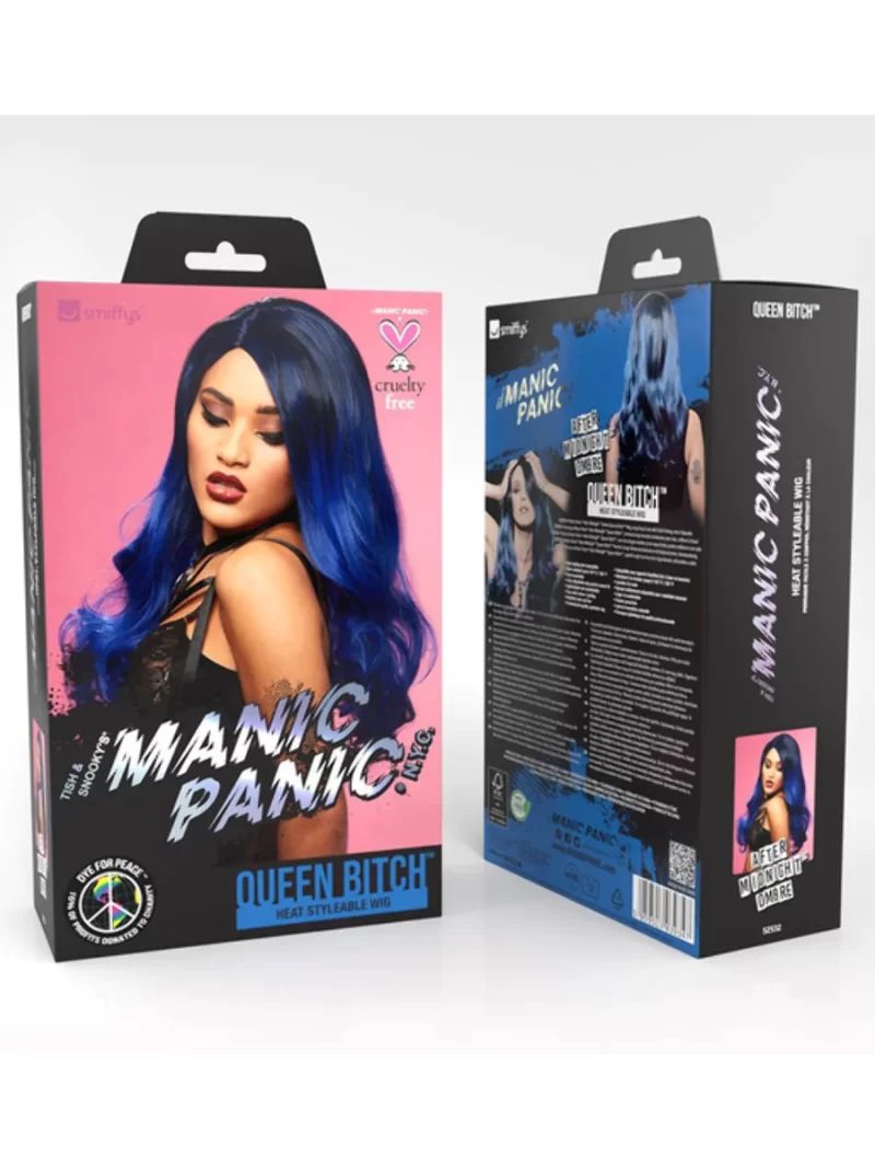 Manic Panic After Midnight Ombre Blue Queen Bitch Wig - Image 4