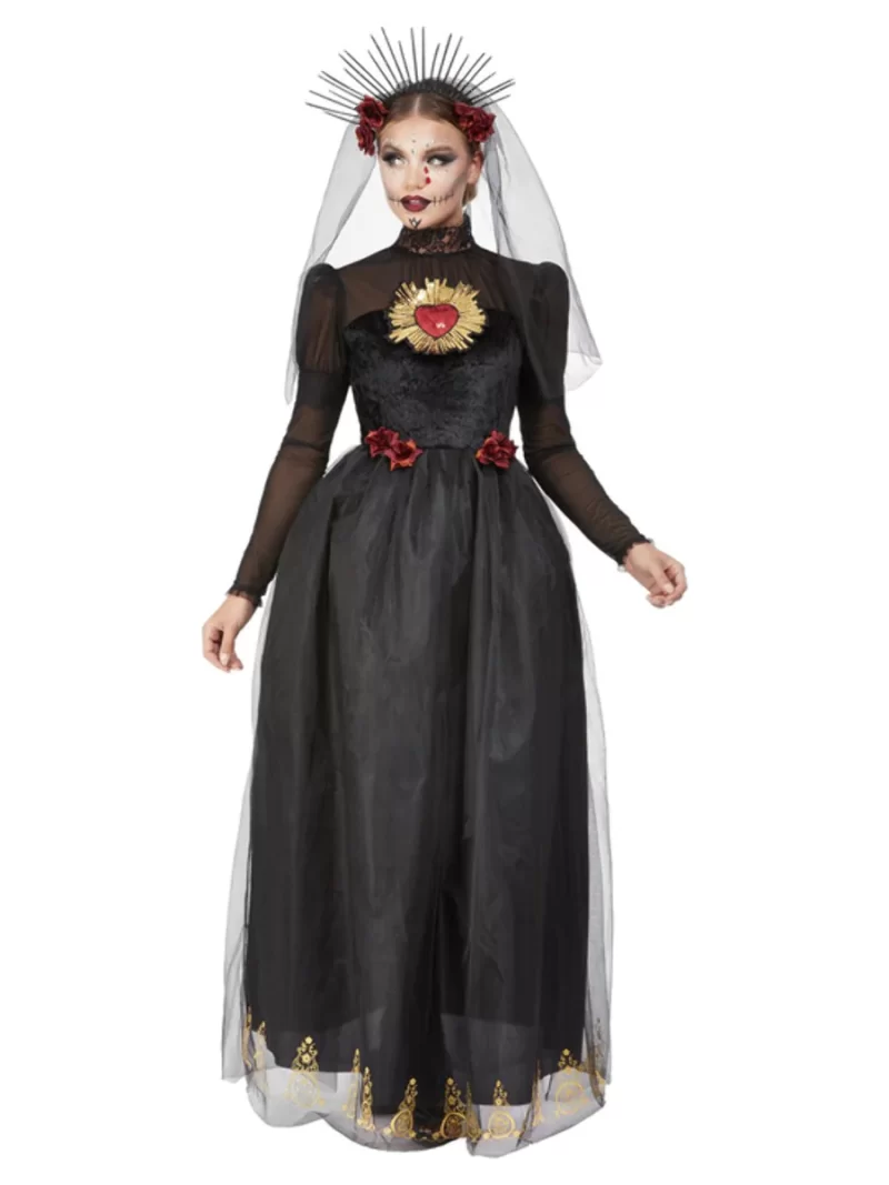 Deluxe Day Of The Dead Senorita Sacred Bride Women's Fancy Dress Costume