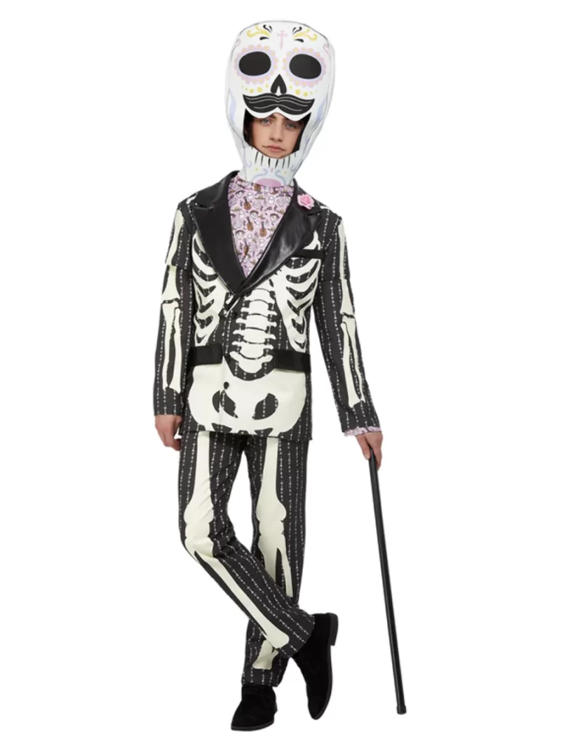 Deluxe Day Of The Dead Senor Groom Men's Fancy Dress Costume - Image 2