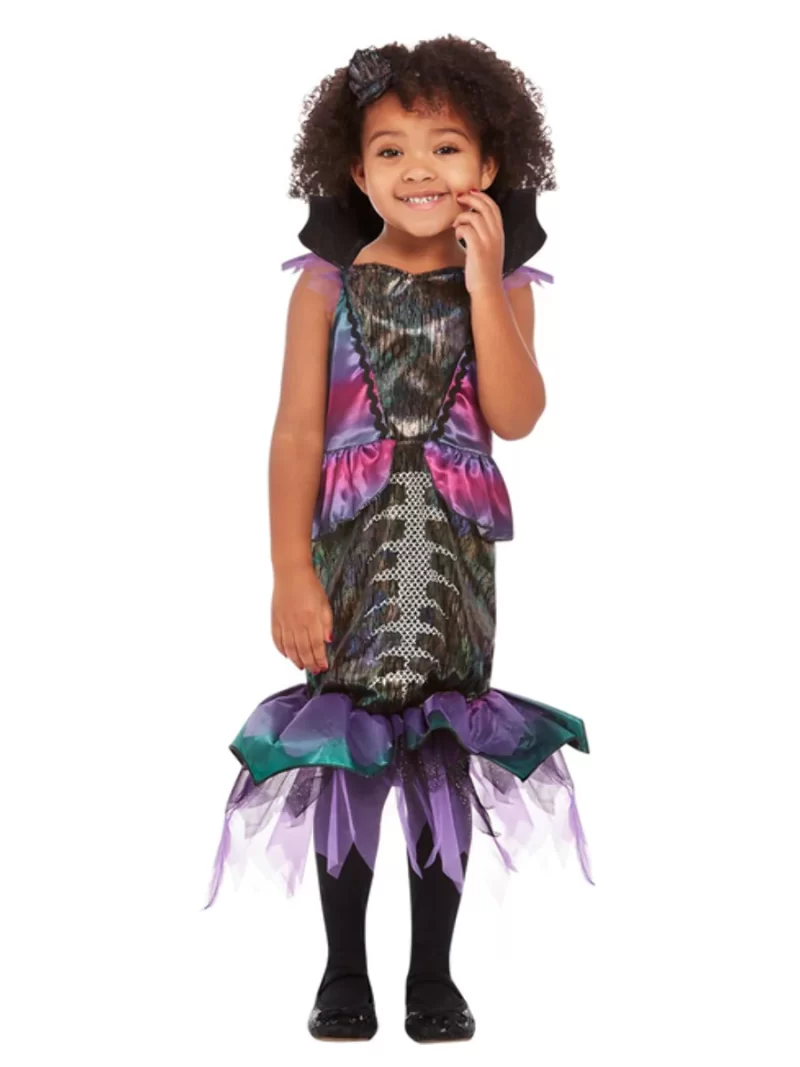 Toddler Dark Gothic Mermaid Children's Fancy Dress Costume - Image 2