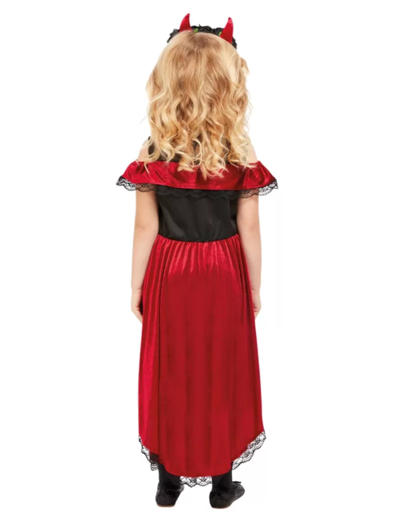 Day Of The Dead Devil Girl Children's Fancy Dress Costume - Image 3