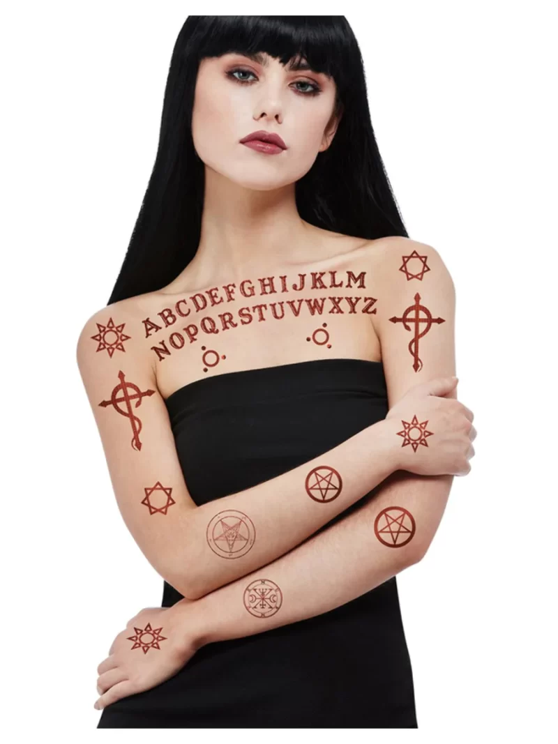 Smiffys Make-Up Kit, Satanic/Ouija Tattoo Transfer
