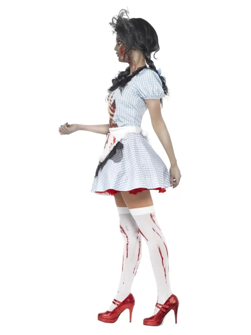 Zombie Horror Country Girl (Dorothy) Ladies Fancy Dress Costume - Image 2