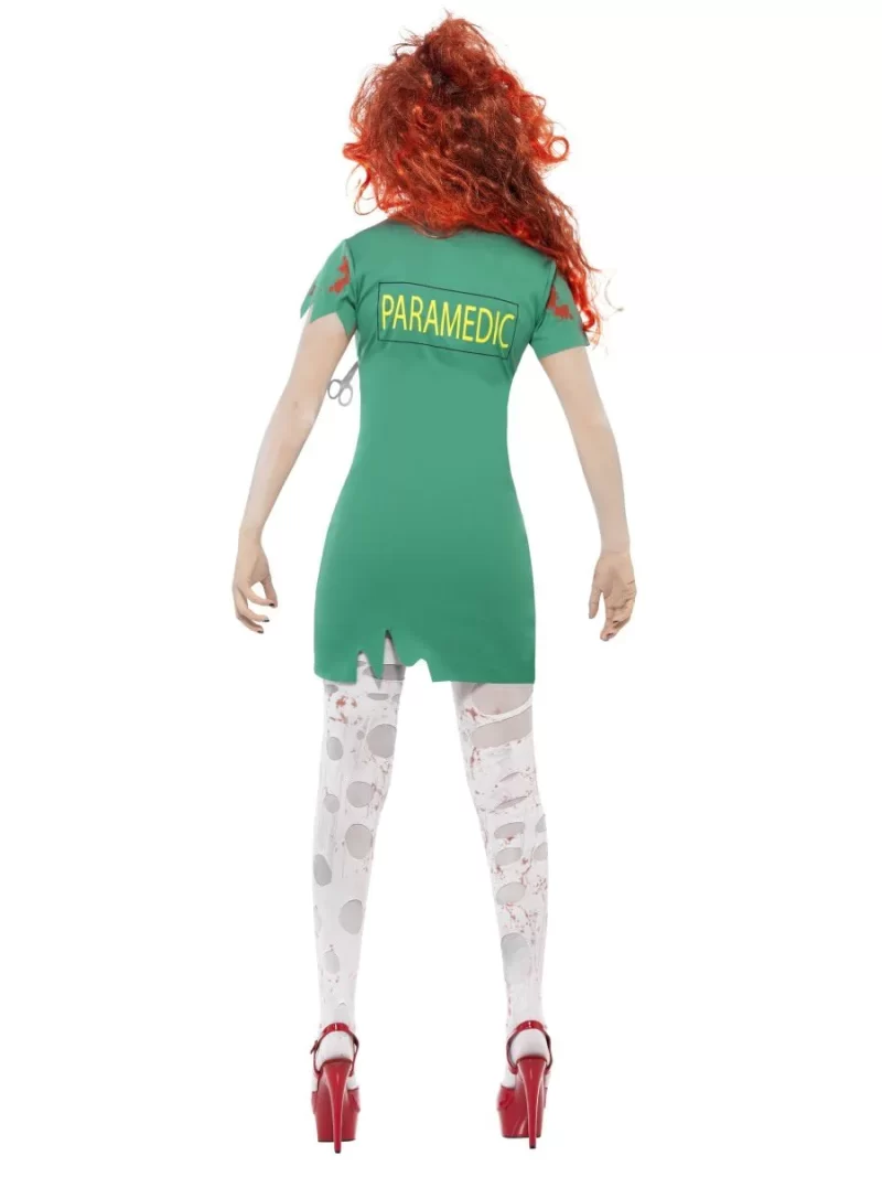 Paramedic Zombie Scrub Nurse Ladies Fancy Dress Costume - Image 2