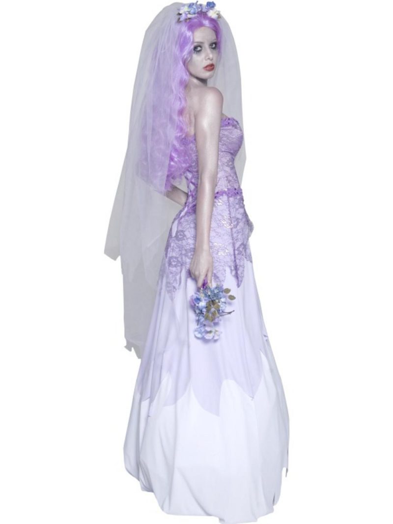 Ghost Bride Ladies Fancy Dress Costume - Image 2