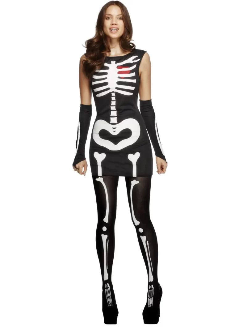 Fever Sexy Skeleton Lades Fancy Dress Costume