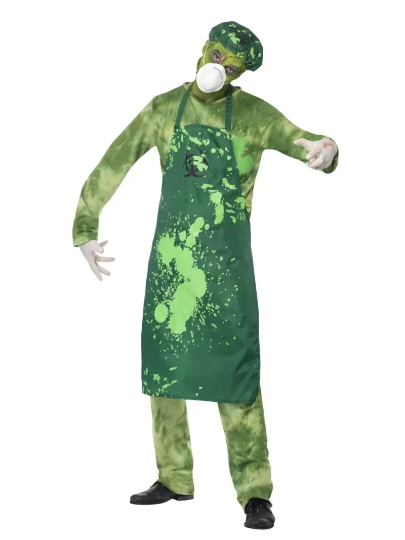 Green Biohazard Men's Halloween Fancy Dress Costume