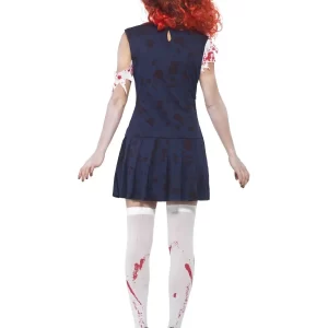 High School Horror Zombie Student Ladies Halloween Fancy Dress Costume - Image 2