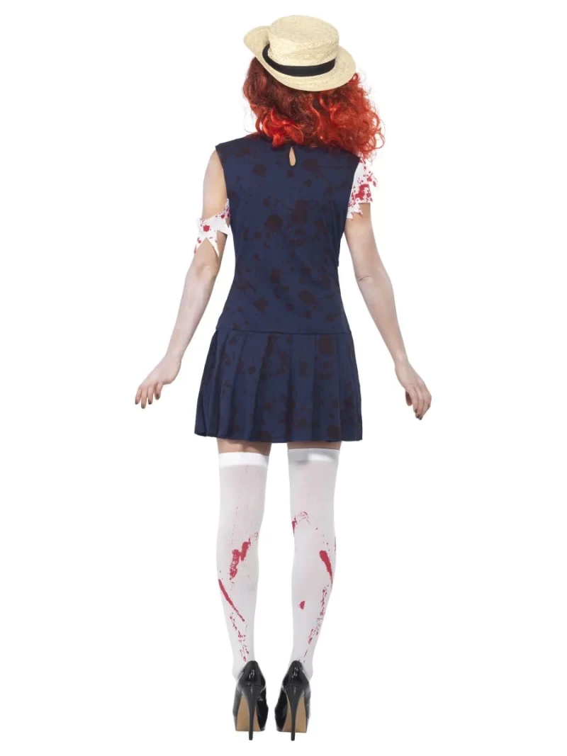High School Horror Zombie Student Ladies Halloween Fancy Dress Costume - Image 2