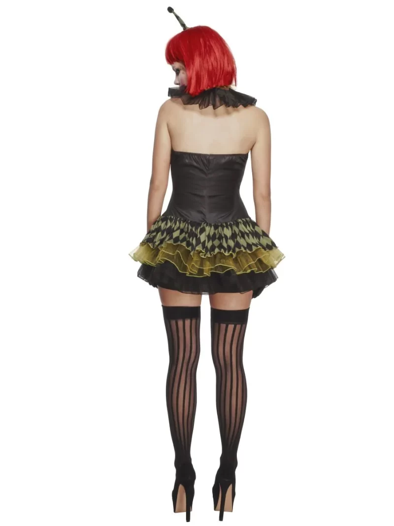 Fever Creepy Zombie Clown Ladies Fancy Dress Costume - Image 2