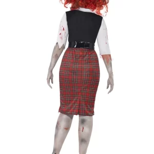 Zombie School Girl Curves Ladies Halloween Fancy Dress Costume - Image 2