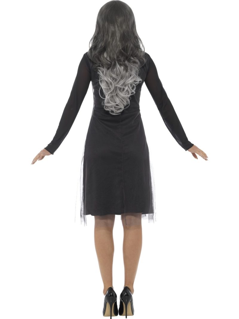 Pretty Skeleton Dress Ladies Halloween Fancy Dress Costume - Image 2