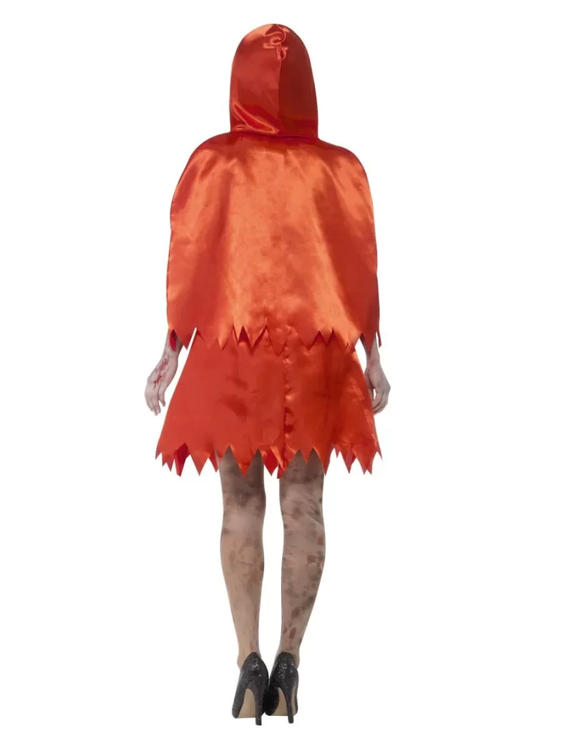 Zombie Little Miss Hood (Red Riding Hood) Ladies Halloween Fancy Dress Costume - Image 3