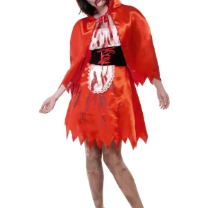 Zombie Little Miss Hood (Red Riding Hood) Ladies Halloween Fancy Dress Costume