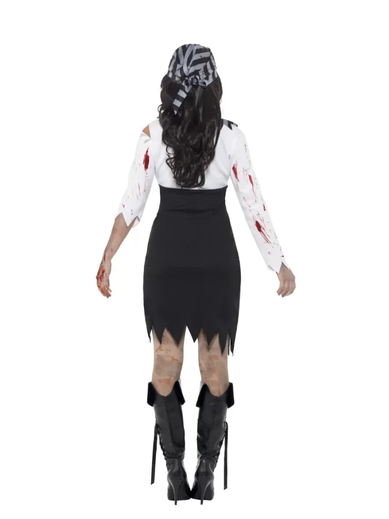 Zombie Pirate Lady Ladies Halloween Fancy Dress Costume - Image 2