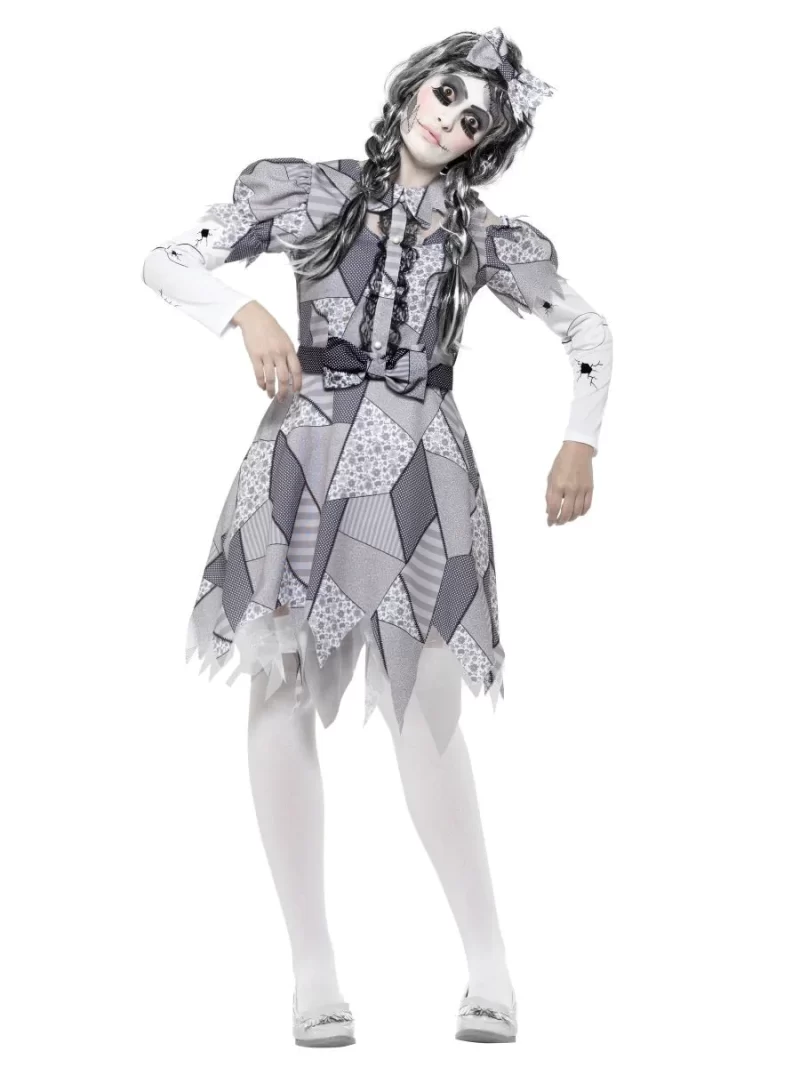 Damaged Doll Ladies Halloween Fancy Dress Costume