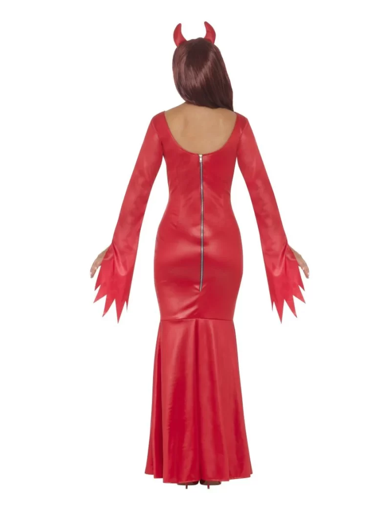 Red Devil Mistress Ladies Halloween Fancy Dress Costume - Image 2