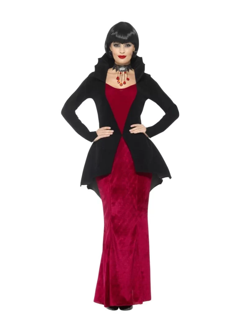 Deluxe Regal Vampiress Ladies Halloween Fancy Dress Costume