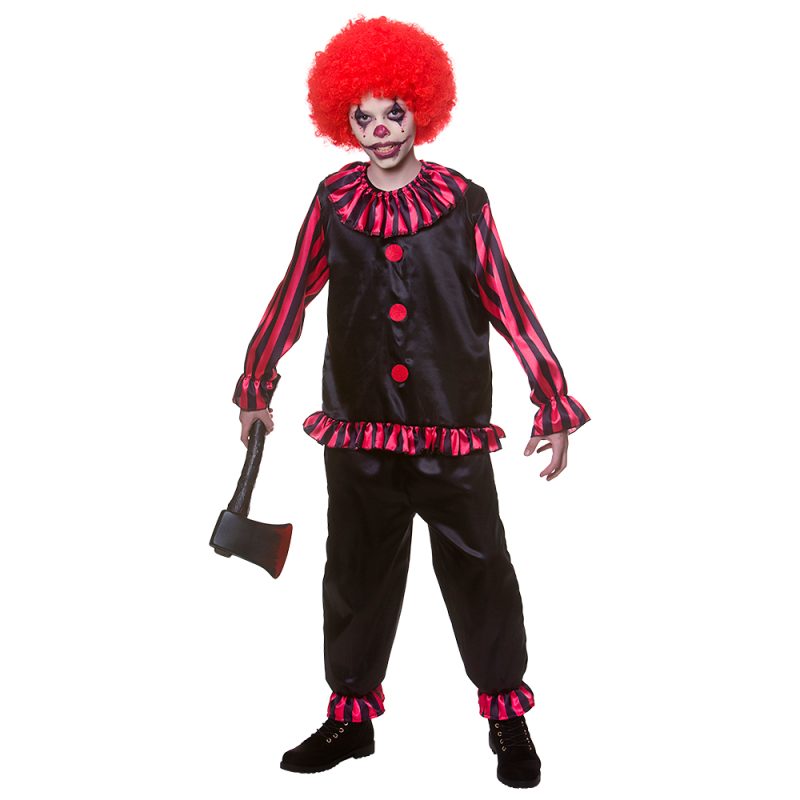 Evil Clown Boy Children's Halloween Fancy Dress Costume