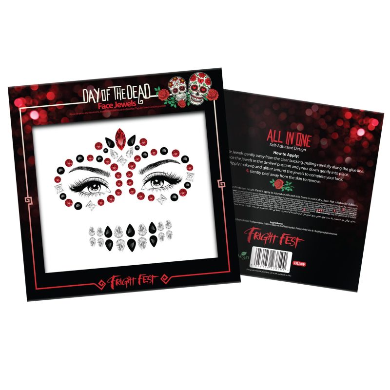 Sugar Skull Day Of The Dead Face Jewels