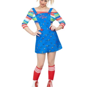 Chucky Ladies Halloween Fancy Dress Costume - Image 2
