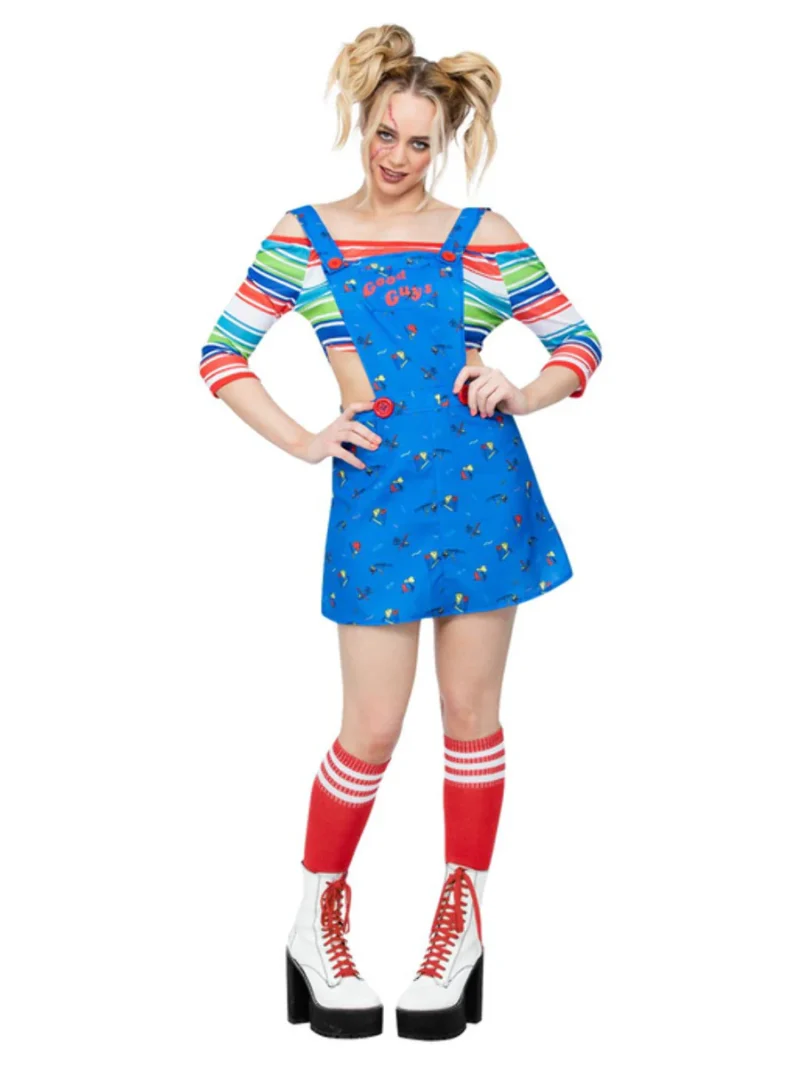 Chucky Ladies Halloween Fancy Dress Costume - Image 2