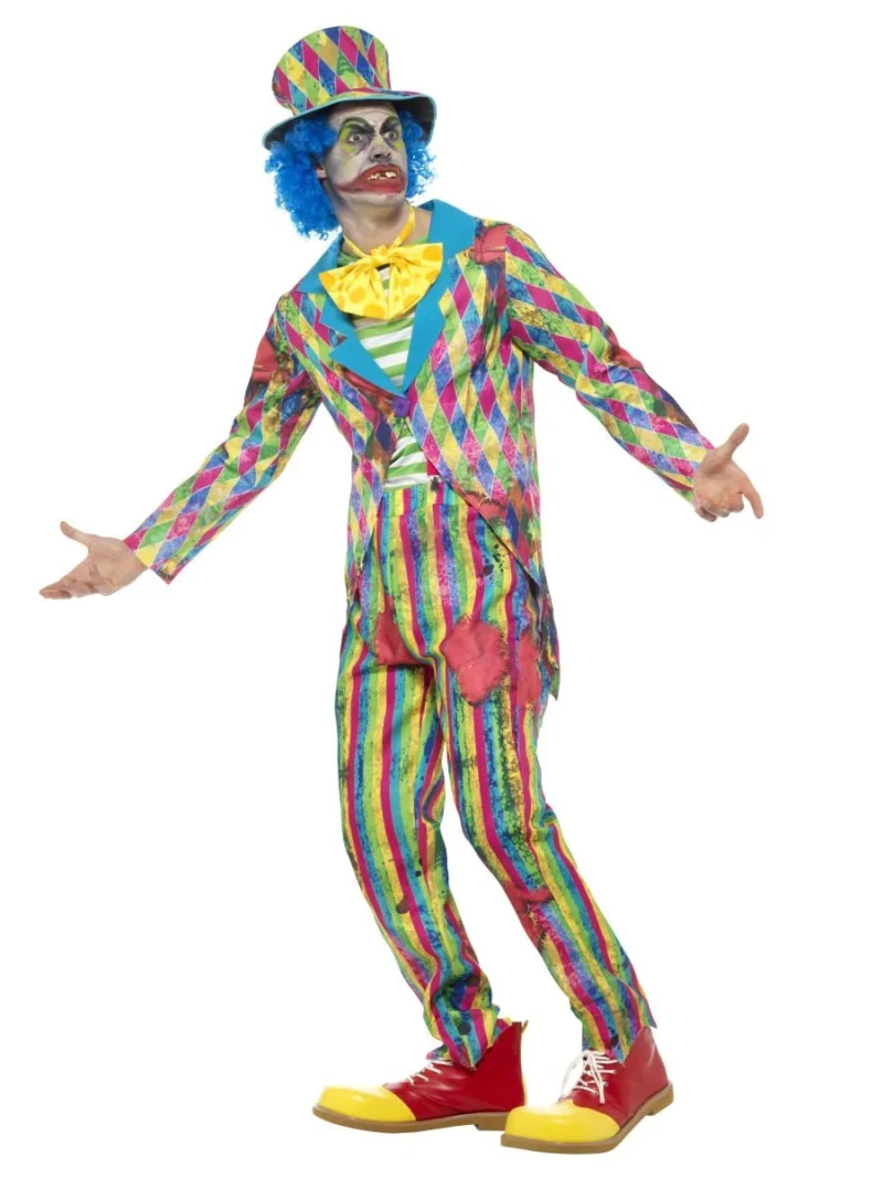 Patchwork Horror Clown Men's Halloween Fancy Dress Costume - Image 2