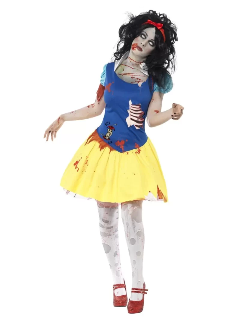 Zombie Snow Fright Ladies Halloween Fancy Dress Costume