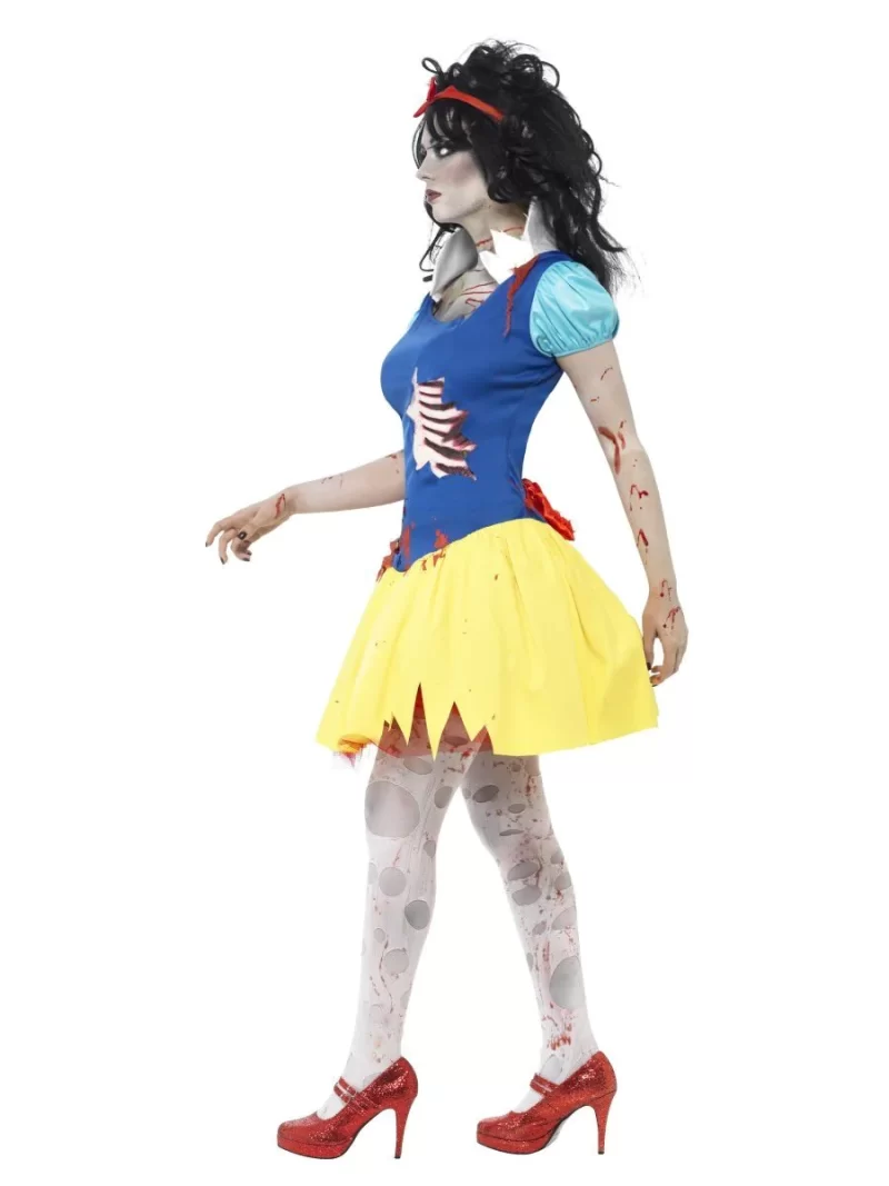 Zombie Snow Fright Ladies Halloween Fancy Dress Costume - Image 2