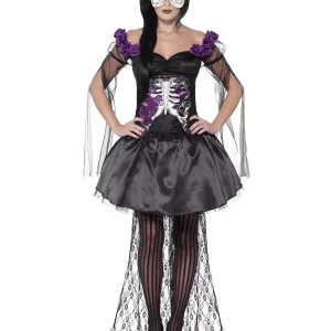 Day of the Dead Senorita Ladies Halloween Fancy Dress Costume