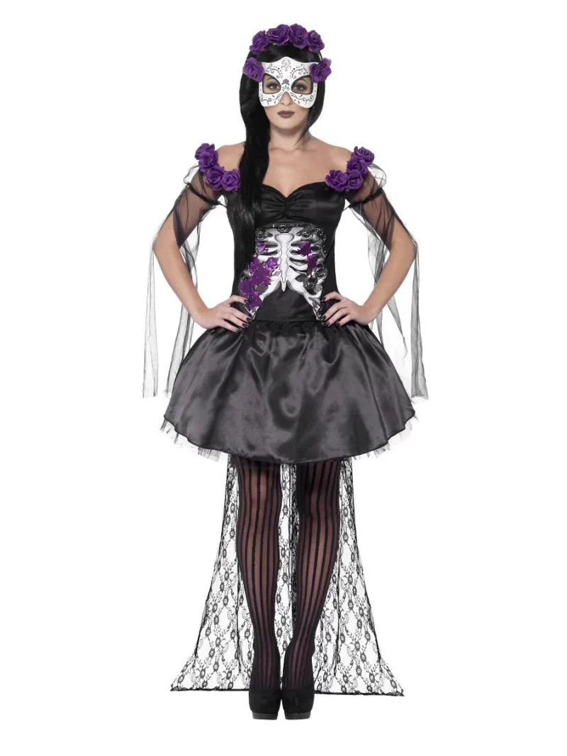 Day of the Dead Senorita Ladies Halloween Fancy Dress Costume