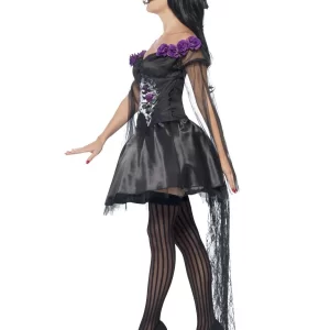 Day of the Dead Senorita Ladies Halloween Fancy Dress Costume - Image 3