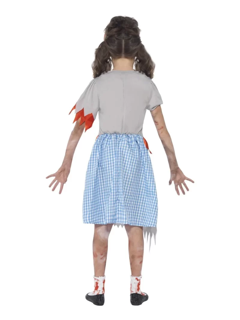 Zombie Country Girl (Dorothy) Children's Halloween Fancy Dress Costume - Image 2