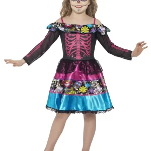 Day Of The Dead Sweetheart Halloween Children's Fancy Dress Costume