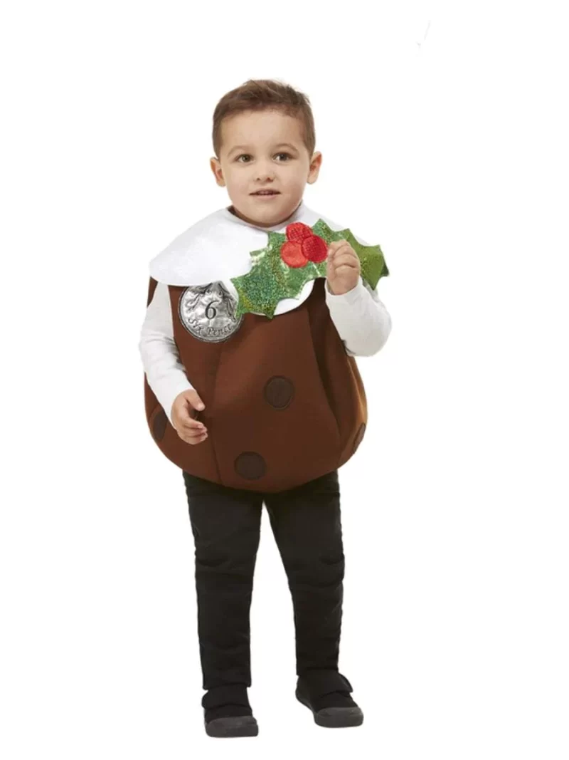 Christmas Pudding 3D Unisex Christmas Children's Fancy Dress Costume - Image 2